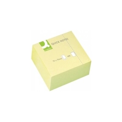 Q-CONNECT Bloček kocka Q-CONNECT 76x76mm 400l žltá (QC001346)