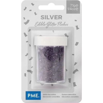 Sypání Glitter Flakes, stříbrno fialová bez TiO2 PME
