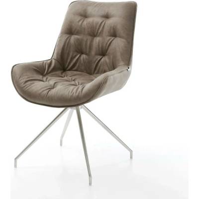 Delife Taimi-Flex mikrovlákno taupe vintage křížová podnož zúžená nerezová ocel