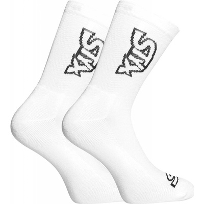 Styx ponožky vysoké HV1061 biele s čiernym logom