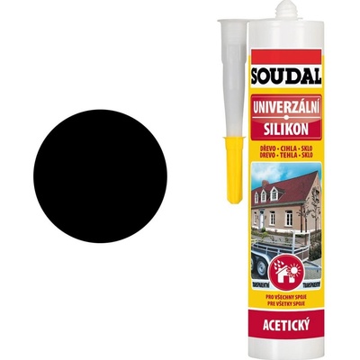 Soudal Silikón univerzálny 280 ml čierna