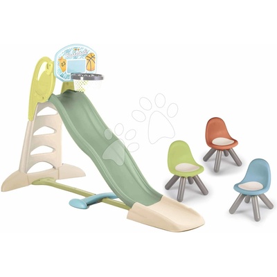Smoby Šmykľavka s vodotryskom a posedením pri vodnej hre Toboggan XL Slide Life 230 cm šmýkacia plocha