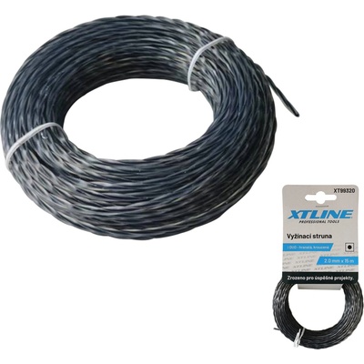 XTLINE Vyžínací struna dvousložková DUO - hranatá, kroucená Celková dĺžka (L): 15 m, Priemer struny: 2 mm
