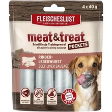 Fleischeslust Meat & Treat tréninkový salámek Liver 4x 40 g