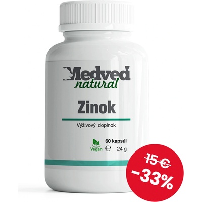 Medveď natural Zinok bisglycinát 60 kapsúl