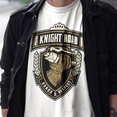Tričko s potlačou Knight Road Biela