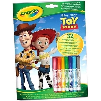 Omaľovánka pre deti s hádankami a fixkami Toy Story Crayola