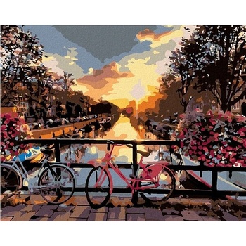 Maľovanie podľa čísel Bicykle a kvety