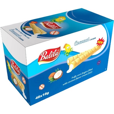Balila kukuřičné trubičky Kokosové 48 x 18 g