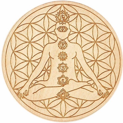 Nefertitis Feng Shui podtácek Květina života a čakry NF47290 - cca 0,25 x 10 cm