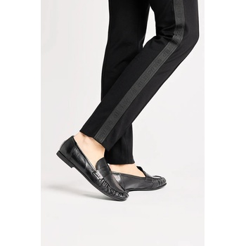 Karl Lagerfeld Велурени мокасини Karl Lagerfeld ELEIA Loafer в черно с равна подметка KL41121 (KL41121.000)