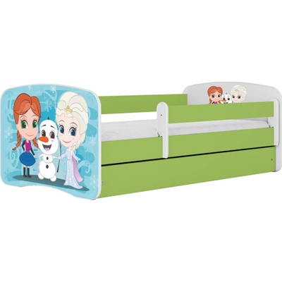 Kocot kids Babydreams Ľadové kráľovstvo zelená se šuplíkys matrací