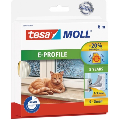 Tesa Tesamoll E Profil Tesniaca páska na dvere a okná 9 mm x 6 m biela