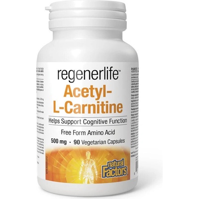 Natural Factors RegenerlifeАцетил-Л-Карнитин 500 mg 90 капсули | Natural Factors (1915 NF)