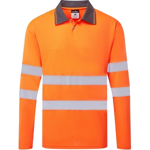 Portwest hi-vis essential es1 es277 / Мъжка светлоотразителна дишаща поло тениска с дълъг ръкав - hv оранжева xxl (es277orrxxl)