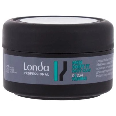 Londa Professional MEN Shift It матова глина за коса за дълготрайна и гъвкава фиксация 75 ml за мъже
