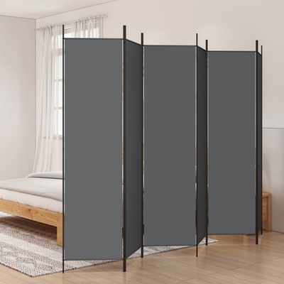 vidaXL 6dílný paraván antracitový 300 x 200 cm textil
