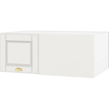 ИРИМ Горен ъглов кухненски шкаф Сити БФ-Бяло мат-09-113 90 см