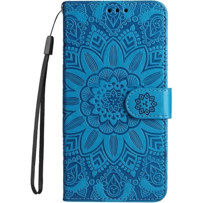 Púzdro Embossing Pattern Slnečnica Huawei Nova Y61 modré