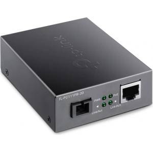 TP-Link Медиен конвертор TP-Link - FC111PB-20, WDM, PoE, 20 km, черен (FC111PB-20)