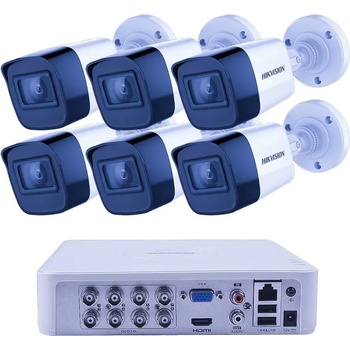 HIKVISION Професионален Комплект 6 Камери Hikvision 5MP EXIR 20m с 1TB Диск (ZK62025W)