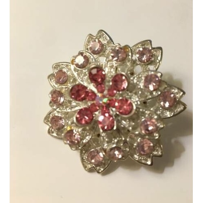 Fashion Jewelry brož květ růžová 11-gh526