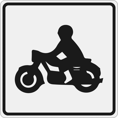 Dopravní značka E9 Druh vozidla - Motorka