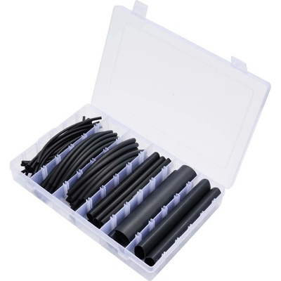 TRU COMPONENTS TC-13388816 sada zmršťovacých bužírok čierna Pomer zmrštenia:3:1 70 ks
