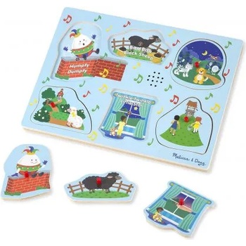 Melissa & Doug - Дървен музикален пъзел - Детски песнички (10737)