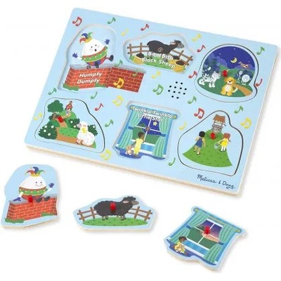 Melissa & Doug - Дървен музикален пъзел - Детски песнички (10737)