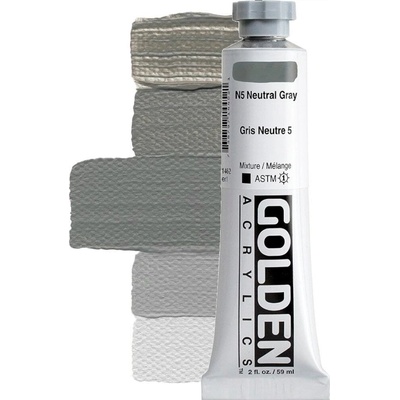 Golden Artist Colors Heavy Body АКРИЛНА боя N5 Neutral Gray 59 ml 1 бр (0001445-2)