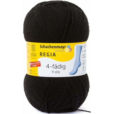 Regia 4-Ply Uni 2066 Černá