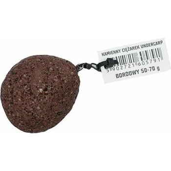 UnderCarp Závažie z kameňa Očko Obratlík Bordó Hmotnosť 50-70g