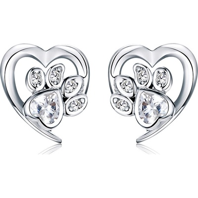 Linda's Jewelry strieborné napichovacie náušnice Love Pets IN301