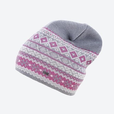 Kama pletená merino čepice A135 šedá