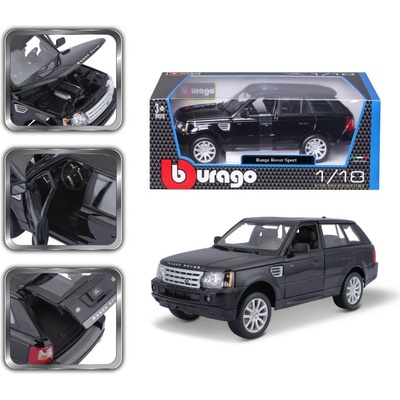 Bburago Range Rover Sport čierna 1:18