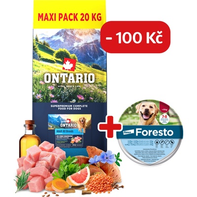 Ontario Adult All Breeds Monoprotein Turkey & Sweet Potatoes 20 kg