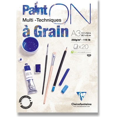 Clairefontaine Blok Paint on Grain A3 20 listů 250 g