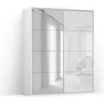 BRW Гардероб FLEX 201 / 66 / 240 см бял гланц с огледало (25/201-66-240/white-mat/lustro-lacobel/flex/brw)