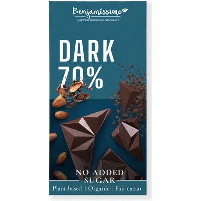 Benjamissimo Horká čokoláda Vegan 70% bez pridaného cukru Bio 60 g