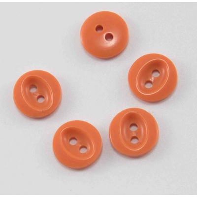 Dierkový košeľový gombík - oranžový - priemer 1,1 cm