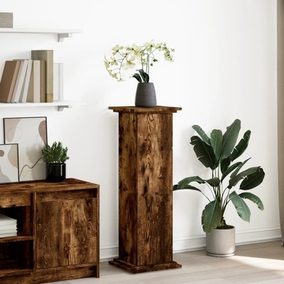 vidaXL Стойка за витрини със съхранение 31x30x90 см инженерно дърво (854611)