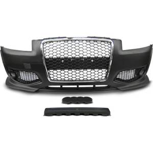  Предна броня за Audi A3 8P (2005-2008) - RS Дизайн с хром решетка (BUMPA38PRSC)