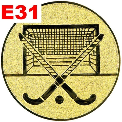 Emblém E31 POZEMNÍ HOKEJ umístění na sportovní pohár nebo medaili 25 mm