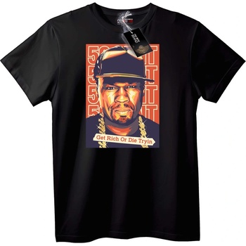 NOONEBRAND Тениска 50 Cent Забогатей или Умри - XS, White