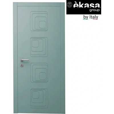 èkasa group Интериорна врата с каса EKASA INCONTRI IN-RING 100x240х12 см, панти, магнитна брава, дърво, синя лагуна (IN-RING/LAGUNA)