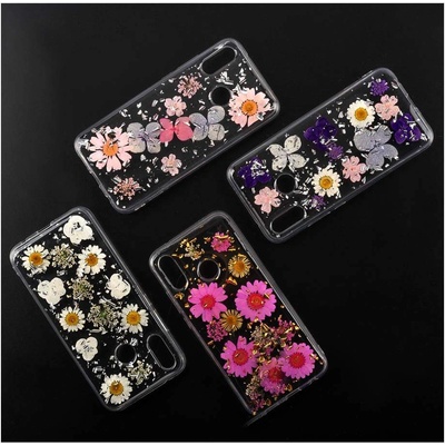 4smarts Soft Cover Glamour Bouquet - силиконов (TPU) калъф с цветя за Huawei P20 Lite (прозрачен-розов)