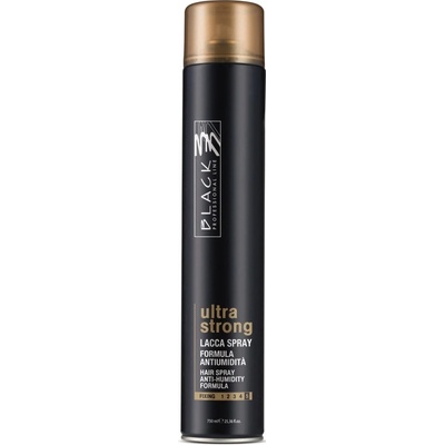 Black professional ultra strong Hair spray 750 ml