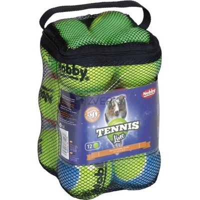 Nobby Tennis Line hračka tenisový loptičku farebný M 6,5 cm 12 ks