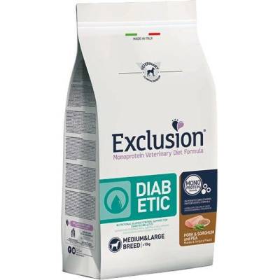 Exclusion Monoprotein Vet Diet Diabetic Medium & Large Breed >10 kg vepřové maso čirok a hrášek 12 kg